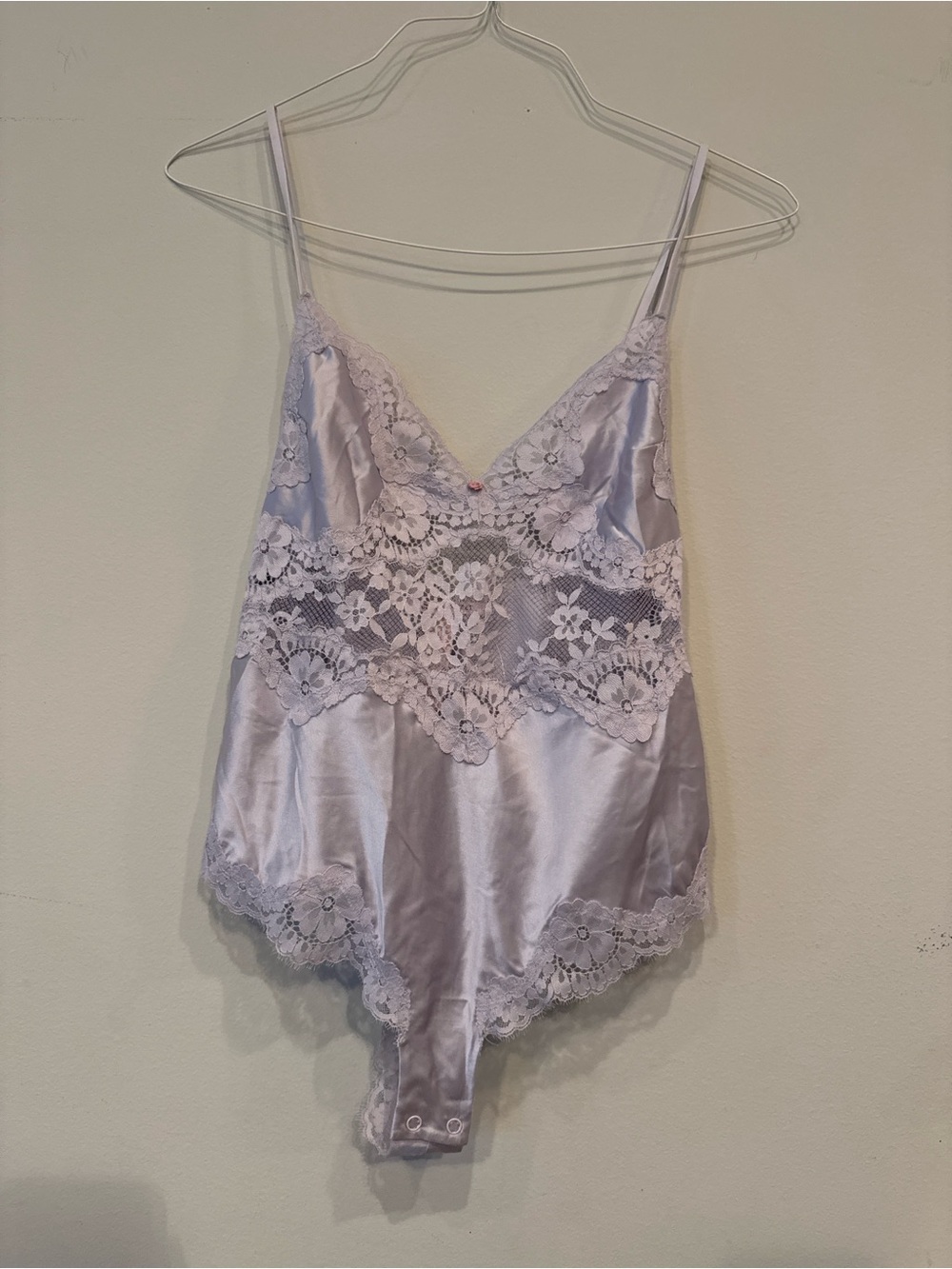 Victoria Secret Purple Silk Lace Lingerie Bodysuit